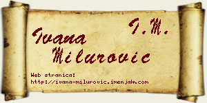 Ivana Milurović vizit kartica